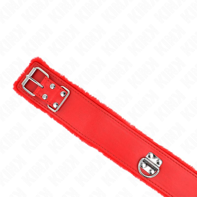 Kink - Collana Con Guinzaglio 116 Cm Con Borchie In Argento Modello 4 Rosso Regolabile 40-48 Cm X 6 Cm - - Collari e Guinzagli | erosidea.com