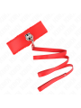Kink - Collana Con Guinzaglio 116 Cm Con Borchie In Argento Modello 4 Rosso Regolabile 40-48 Cm X 6 Cm - - Collari e Guinzagli | erosidea.com