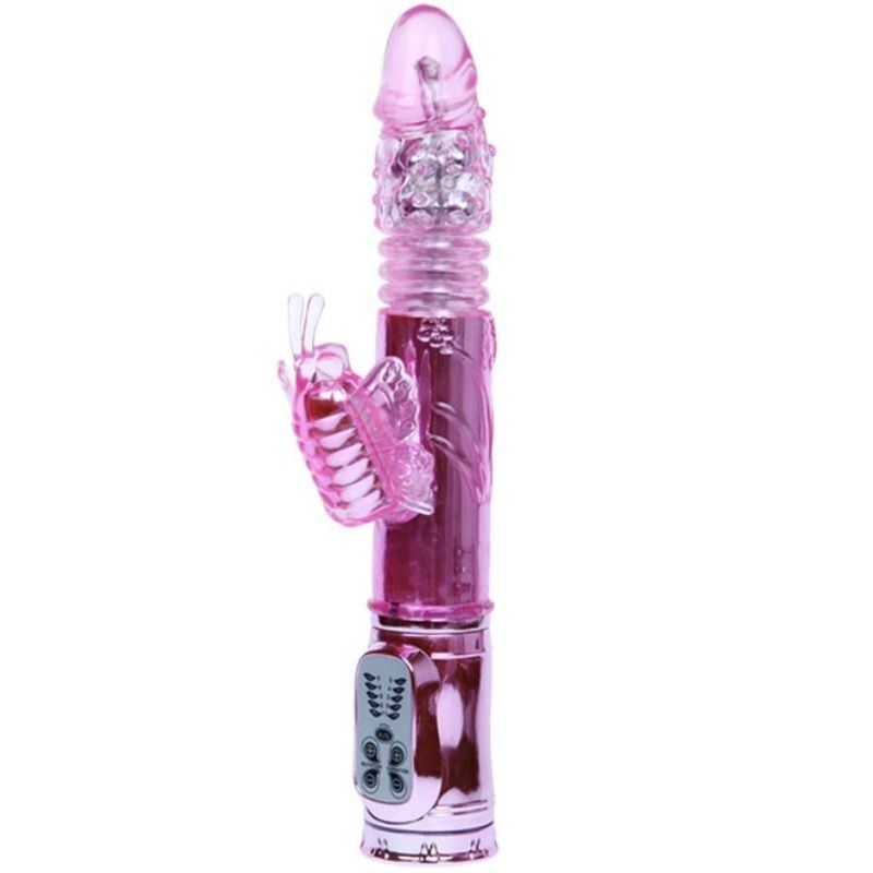 Vibratore Ricaricabile Con Rotazione E Stimolatore A Farfalla Pulsante - BAILE ROTATIONS - Vibratori | erosidea.com