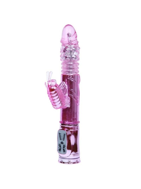 Vibratore Ricaricabile Con Rotazione E Stimolatore A Farfalla Pulsante - BAILE ROTATIONS - Vibratori | erosidea.com