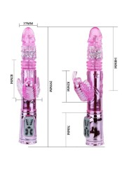 Vibratore Ricaricabile Con Rotazione E Stimolatore A Farfalla Pulsante - BAILE ROTATIONS - Vibratori | erosidea.com