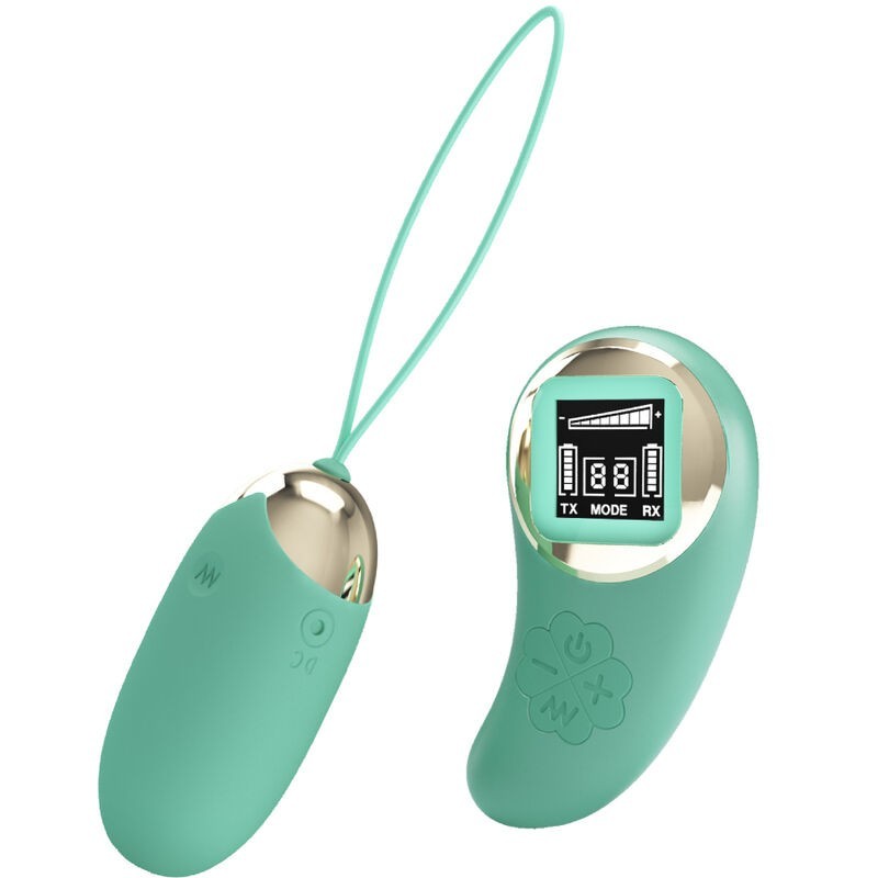 Miniera Di Ovetto Vibrante Con Telecomando Verde - PRETTY LOVE LED - Ovetti Palline Sfere | erosidea.com