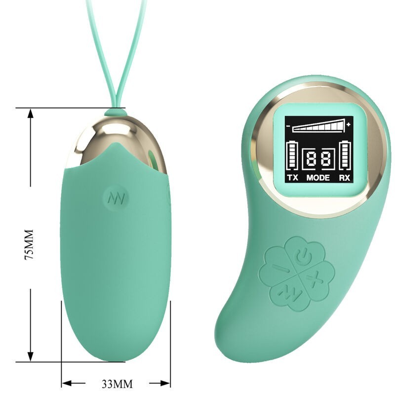 Miniera Di Ovetto Vibrante Con Telecomando Verde - PRETTY LOVE LED - Ovetti Palline Sfere | erosidea.com