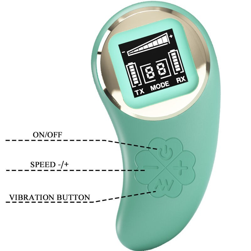 Miniera Di Ovetto Vibrante Con Telecomando Verde - PRETTY LOVE LED - Ovetti Palline Sfere | erosidea.com