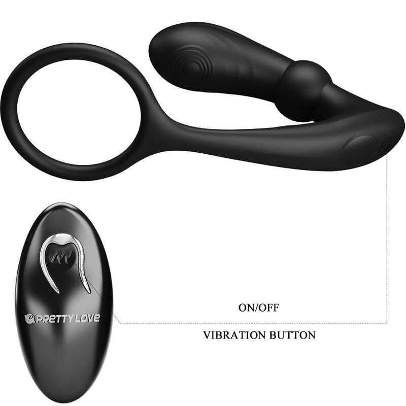 Vibratore Anello Anale E Warren Black - PRETTY LOVE BOTTOM - Anelli Fallici | erosidea.com