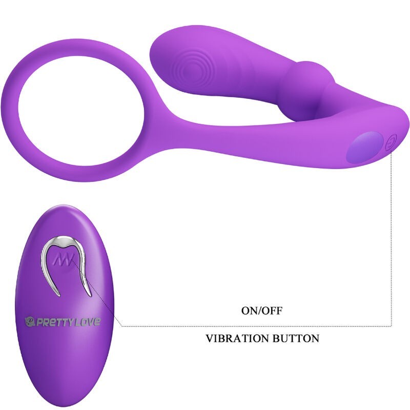 Vibratore Anello Anale E Warren Viola - PRETTY LOVE BOTTOM - Anelli Fallici | erosidea.com