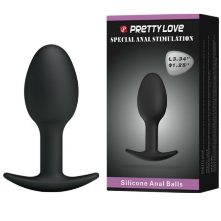 Pretty Love - Plug Anale In Silicone 6.5 Cm Nero - PRETTY LOVE BOTTOM - Plug e Catene Anali | erosidea.com