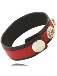 Leather Body - E Cinturino Con Moschettoni - Nero E Rosso - LEATHER BODY - Anelli Fallici | erosidea.com