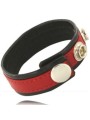 Leather Body - E Cinturino Con Moschettoni - Nero E Rosso - LEATHER BODY - Anelli Fallici | erosidea.com