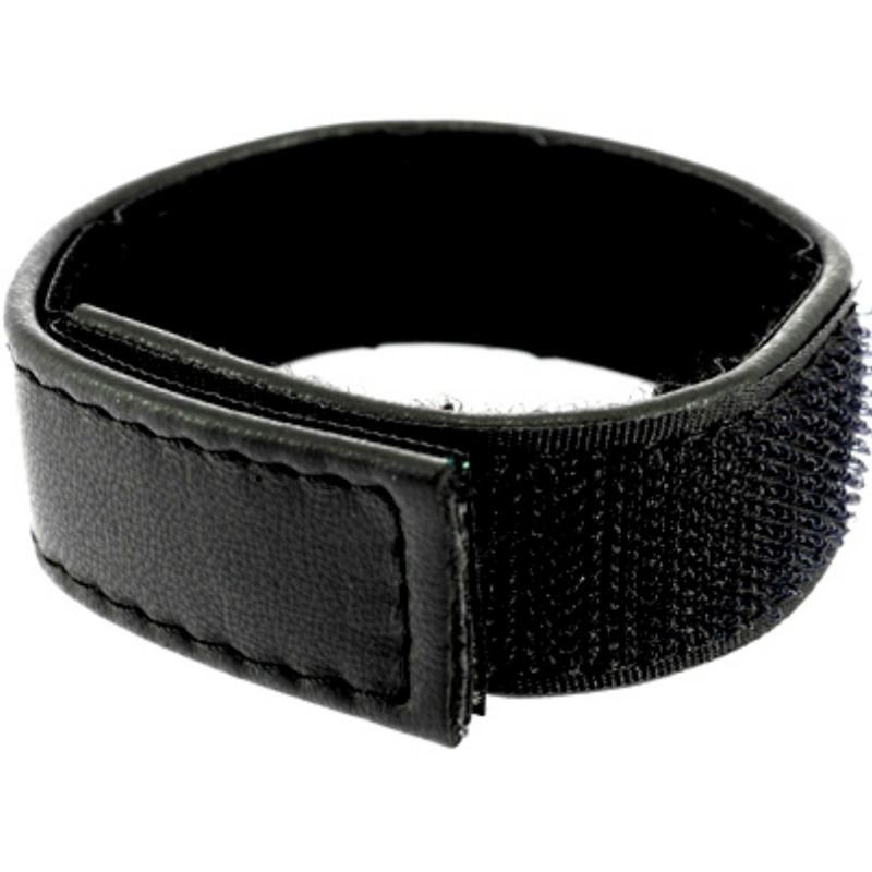 Leather Body - Cinturino In Pelle Regolabile Con Velcro Per Pene Nero - LEATHER BODY - Costrittivi | erosidea.com