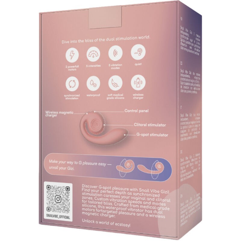 Snail Vibe - Gizi Dual Stimolatore Rosa - SNAIL VIBE - Vibratori | erosidea.com