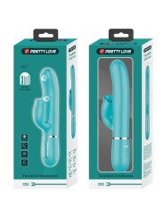 Vibratore Rabbit Con Lingua Verde Acqua - PRETTY LOVE FLIRTATION - Vibratori Rabbit | erosidea.com