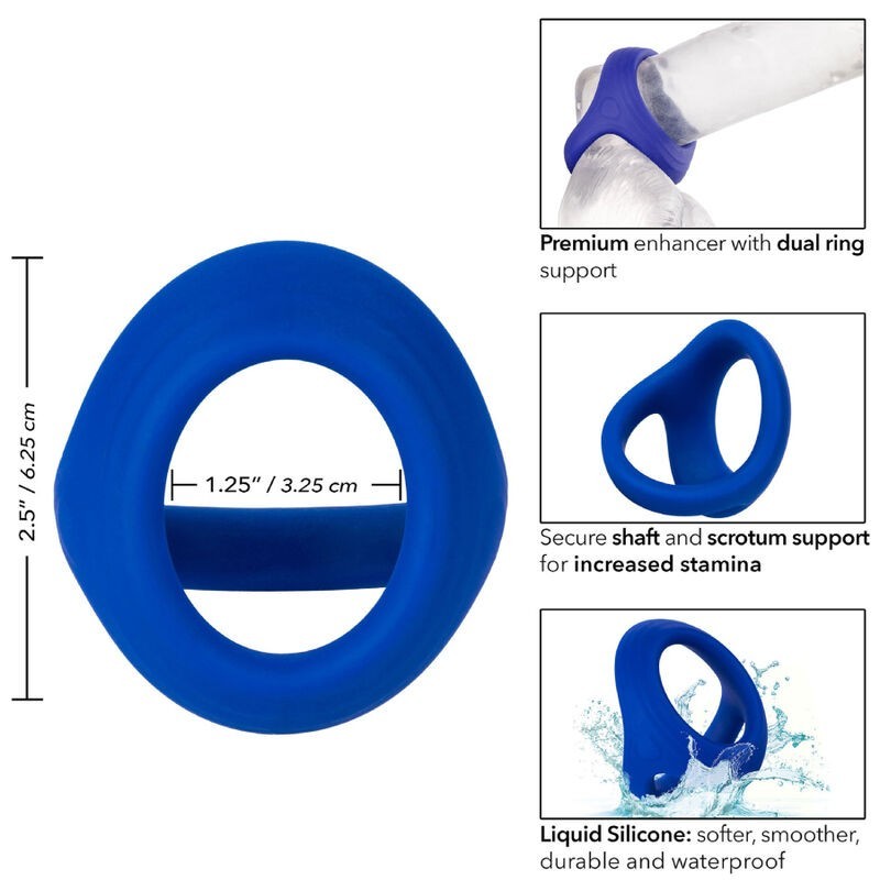 Calexotics - Admiral Anello Sfera Doppio Blu - CALEXOTICS - Anelli Fallici | erosidea.com