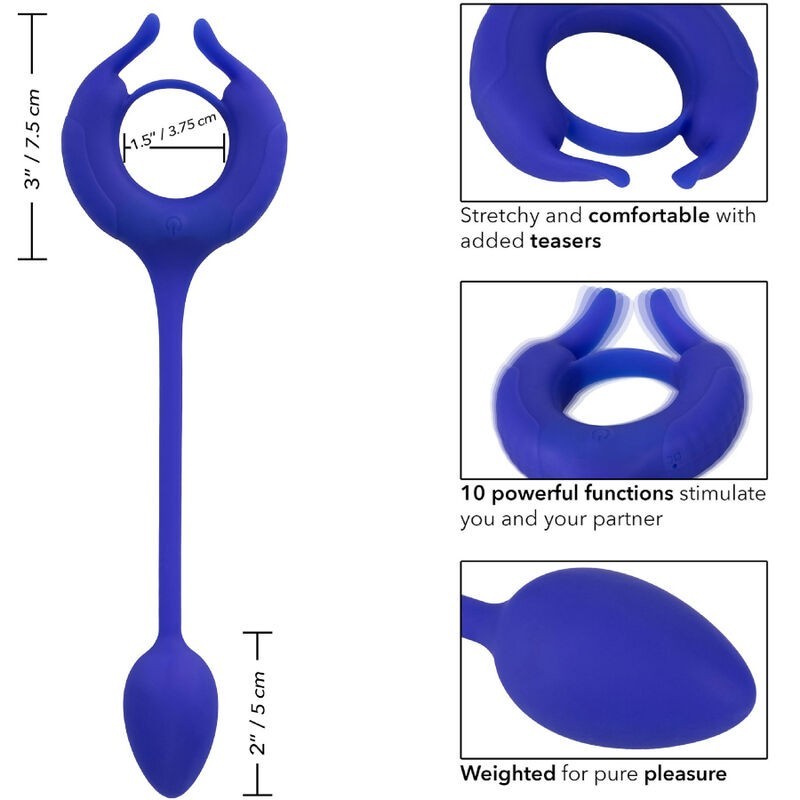 Calexotics - Admiral Anello Per Pene Pesato Blu - CALEXOTICS - Anelli Fallici | erosidea.com