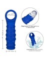 Calexotics - Admiral Copertura Per Pene Con Perline In Silicone Liquido Blu - CALEXOTICS - Guaine e Prolunghe | erosidea.com
