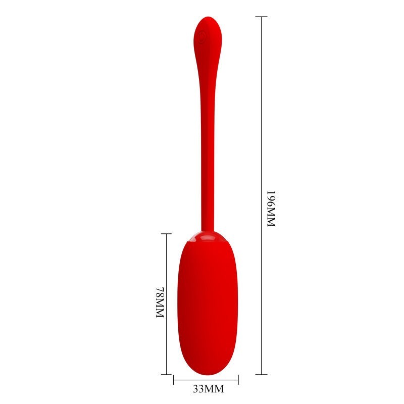Uovo Vibrante Julius Impermeabile-Ricaricabile Rosso - PRETTY LOVE SMART - Vibratori Mini | erosidea.com