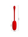 Uovo Vibrante Julius Impermeabile-Ricaricabile Rosso - PRETTY LOVE SMART - Vibratori Mini | erosidea.com