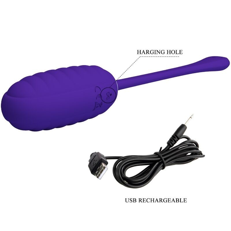 Uovo Vibrante Ricaricabile Kirk Viola - PRETTY LOVE SMART - Vibratori Mini | erosidea.com