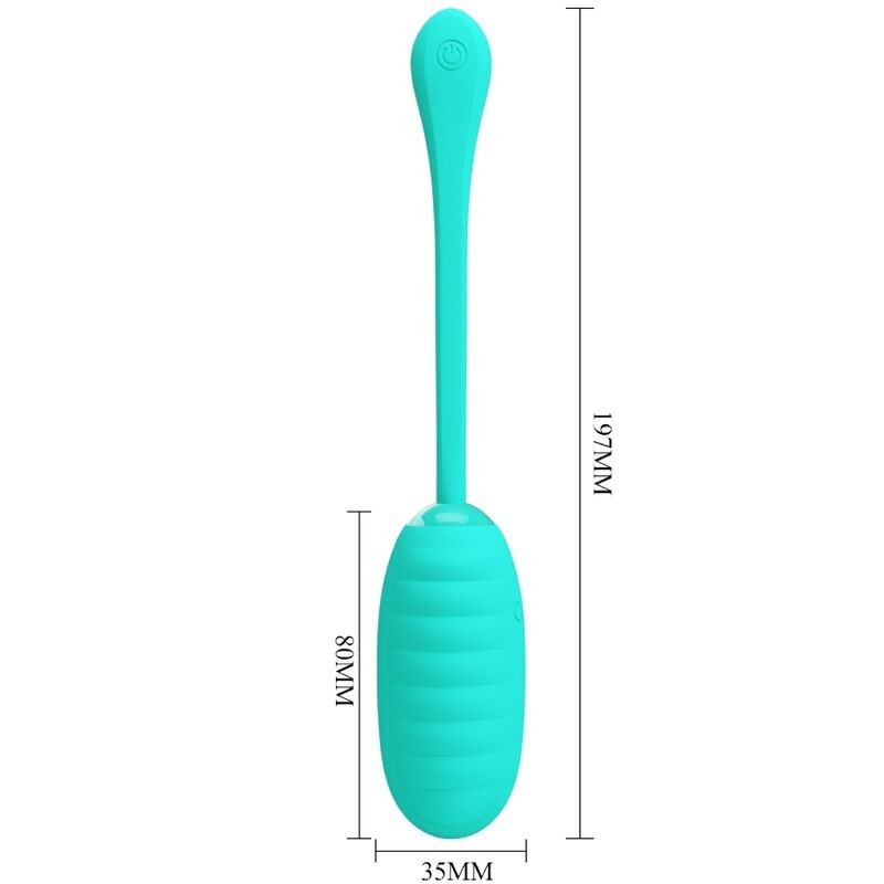 Uovo Vibrante Ricaricabile Kirk Verde Acqua - PRETTY LOVE SMART - Vibratori Mini | erosidea.com