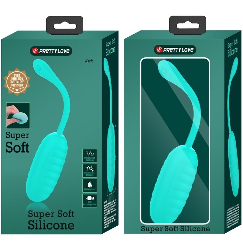 Uovo Vibrante Ricaricabile Kirk Verde Acqua - PRETTY LOVE SMART - Vibratori Mini | erosidea.com