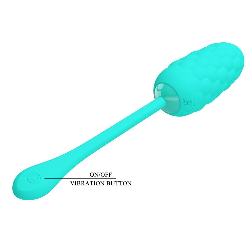 Uovo Vibrante Con Texture Marina Ricaricabile Verde Acqua - PRETTY LOVE SMART - Vibratori Mini | erosidea.com