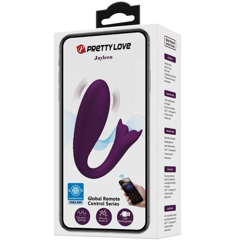 App Jayleen Vibrator Telecomando Viola - PRETTY LOVE LED - Stimolatori | erosidea.com
