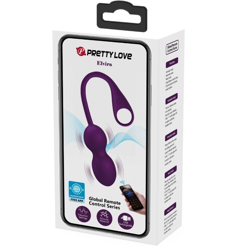 App Elvira Kegel Balls Telecomando Viola - PRETTY LOVE - Stimolatori | erosidea.com