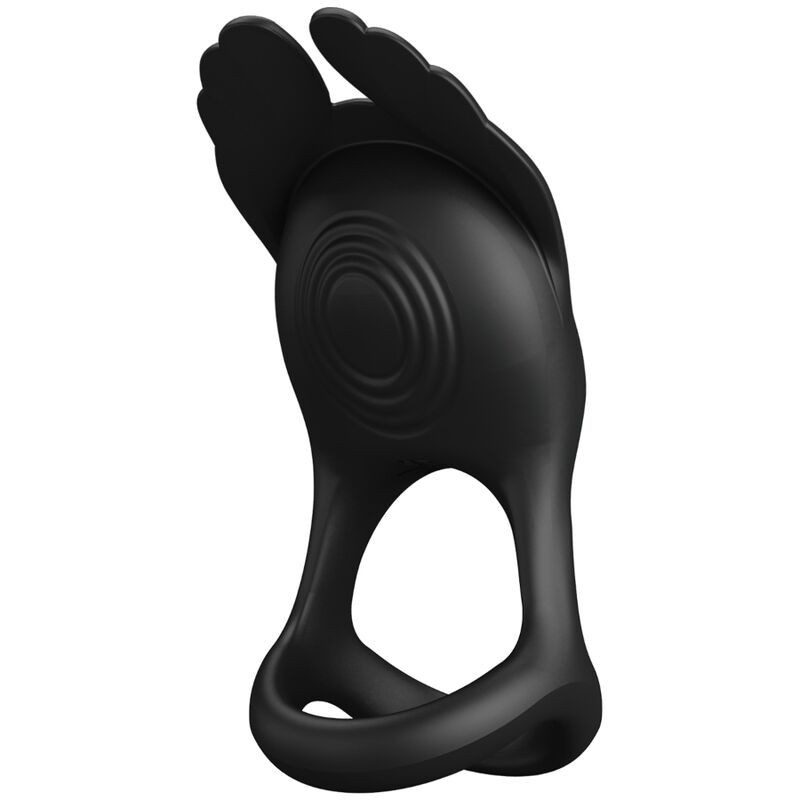 Silas Anello Per Pene Vibrante 7 Vibrazioni In Silicone Nero - PRETTY LOVE MALE - Masturbatori | erosidea.com