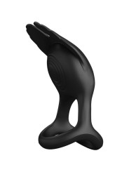 Silas Anello Per Pene Vibrante 7 Vibrazioni In Silicone Nero - PRETTY LOVE MALE - Masturbatori | erosidea.com