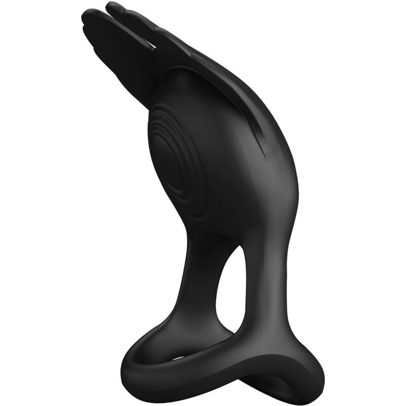 Silas Anello Per Pene Vibrante 7 Vibrazioni In Silicone Nero - PRETTY LOVE MALE - Masturbatori | erosidea.com