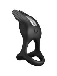Silas Anello Per Pene Vibrante 7 Vibrazioni In Silicone Nero - PRETTY LOVE MALE - Masturbatori | erosidea.com