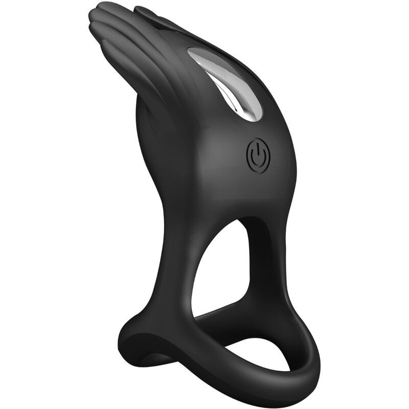 Silas Anello Per Pene Vibrante 7 Vibrazioni In Silicone Nero - PRETTY LOVE MALE - Masturbatori | erosidea.com