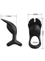 Silas Anello Per Pene Vibrante 7 Vibrazioni In Silicone Nero - PRETTY LOVE MALE - Masturbatori | erosidea.com