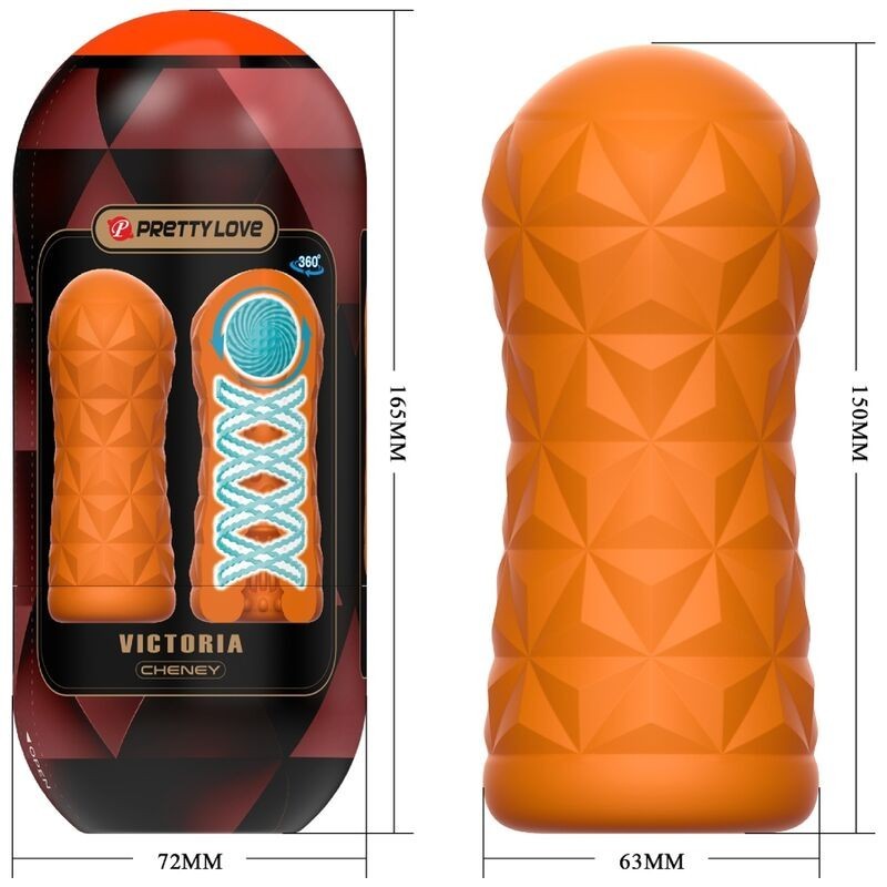 Masturbatore Victoria Cheney Arancione - PRETTY LOVE MALE - Magic Wand | erosidea.com