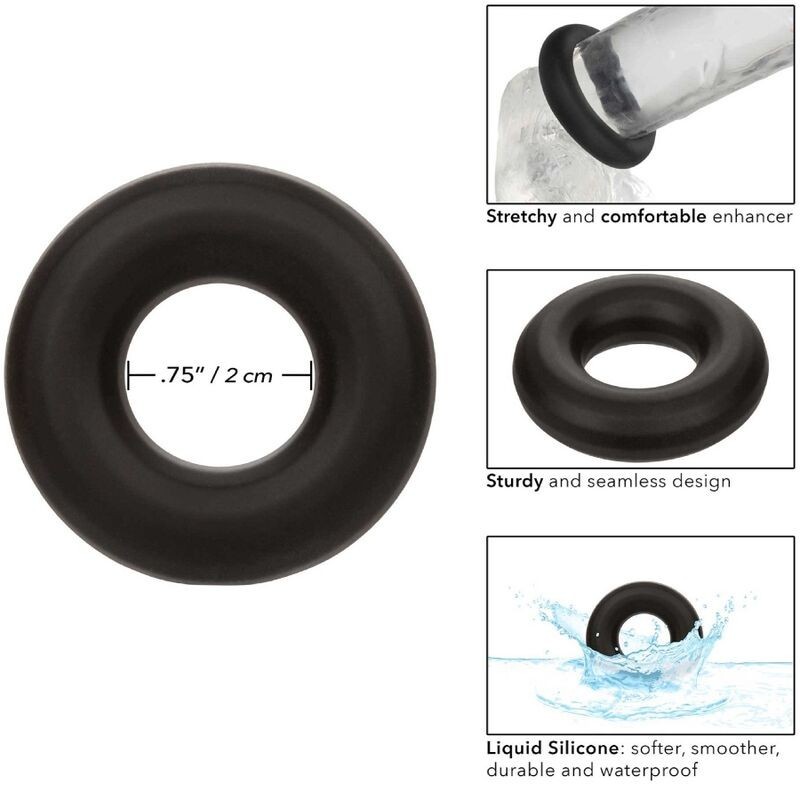 Calexotics - Alpha Anello Prolong Medio Nero - CALEXOTICS - Plug e Catene Anali | erosidea.com