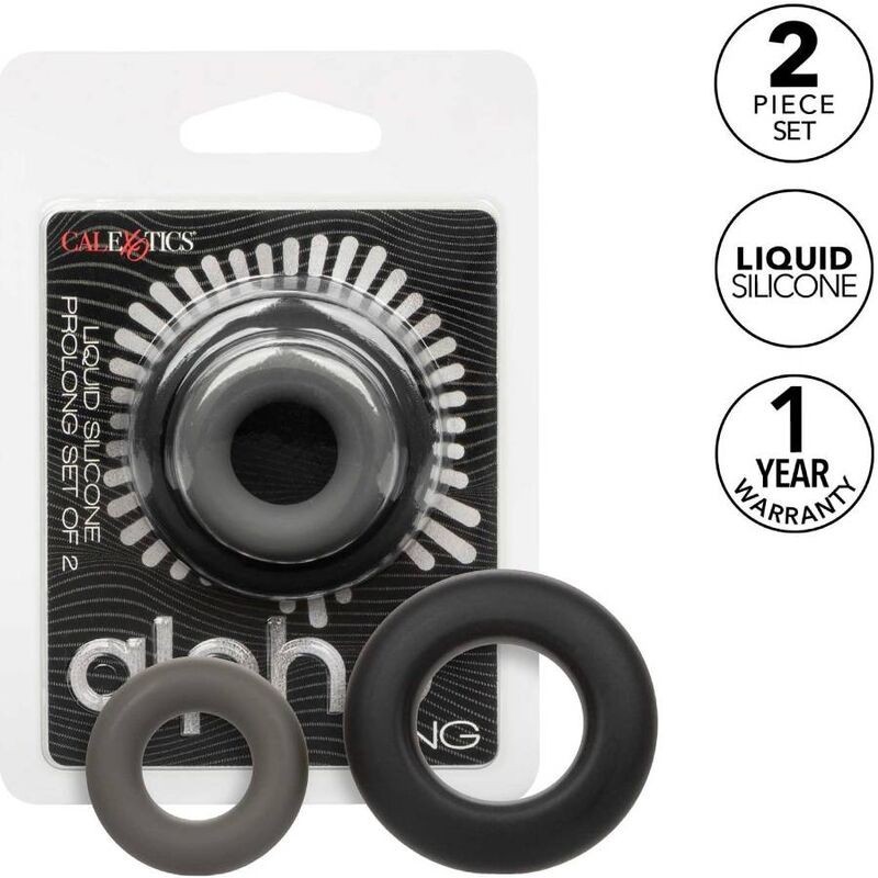 Calexotics - Alpha Set Di 2 Anelli Prolong Grigio - CALEXOTICS - Plug e Catene Anali | erosidea.com
