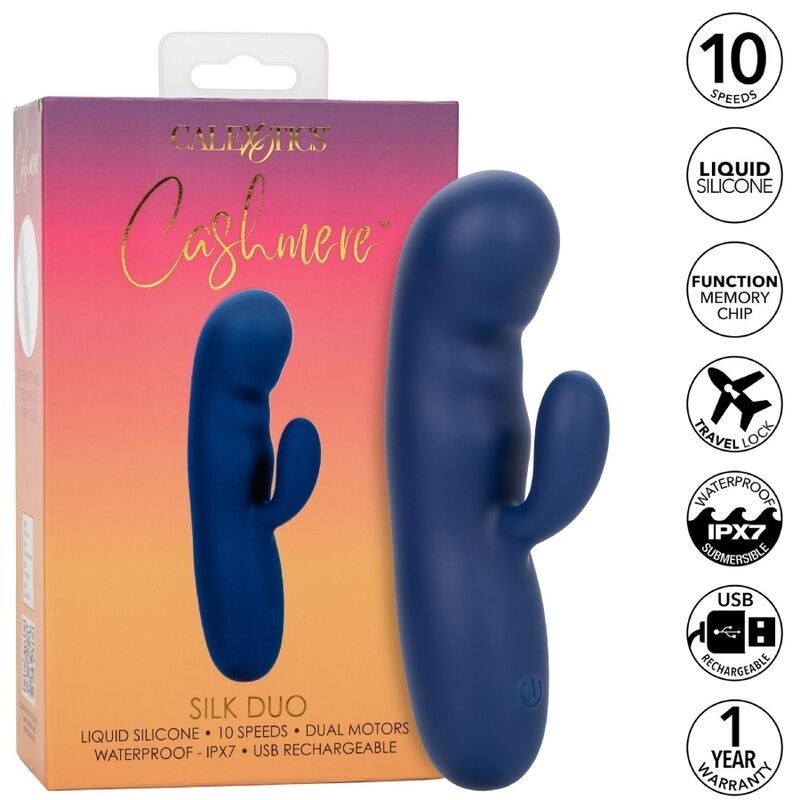Calexotics - Cashmere Seta Duo Blu - CALEXOTICS - Vibratori Anali | erosidea.com