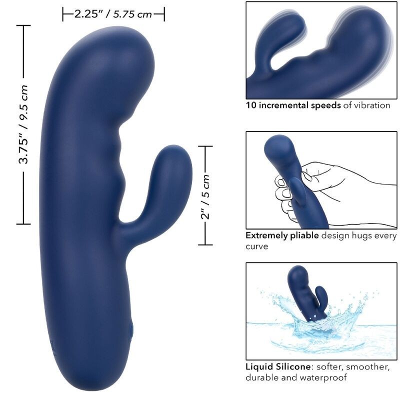 Calexotics - Cashmere Seta Duo Blu - CALEXOTICS - Vibratori Anali | erosidea.com