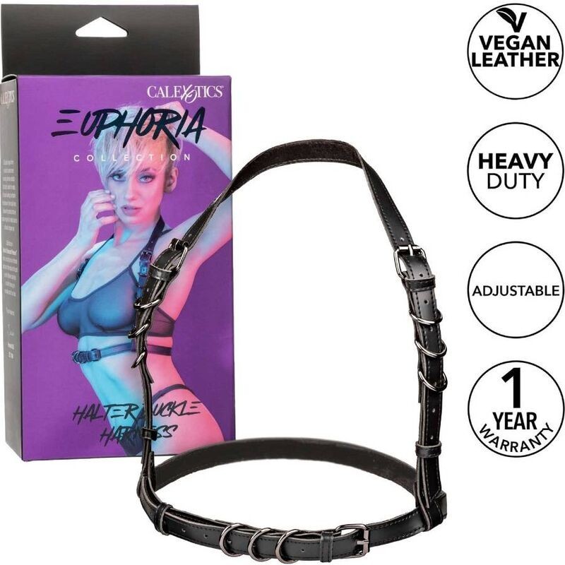 Calexotics - Euphoria Imbracatura Con Fibbia Halter Nera - CALEXOTICS - Bondage | erosidea.com
