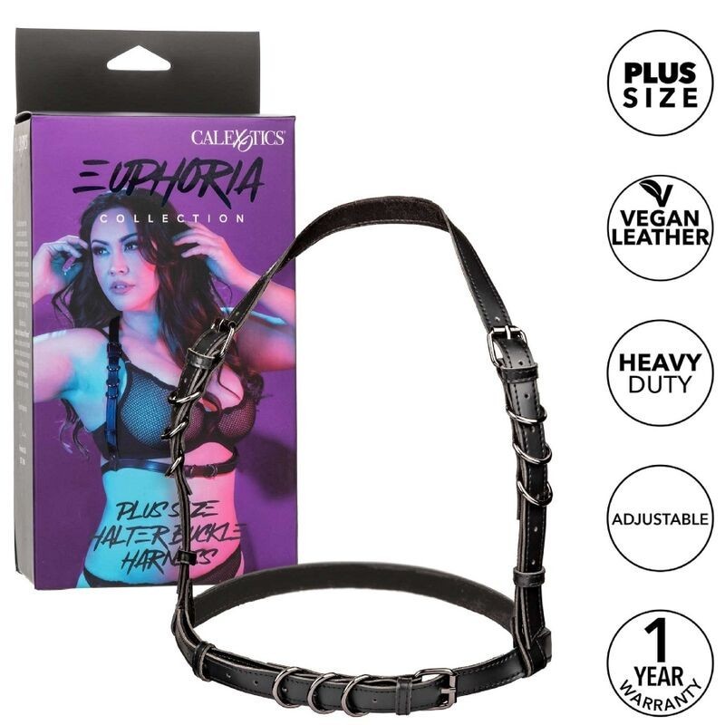 Calexotics - Euphoria Imbracatura Con Fibbia Plus Taglia Nera - CALEXOTICS - Bondage | erosidea.com