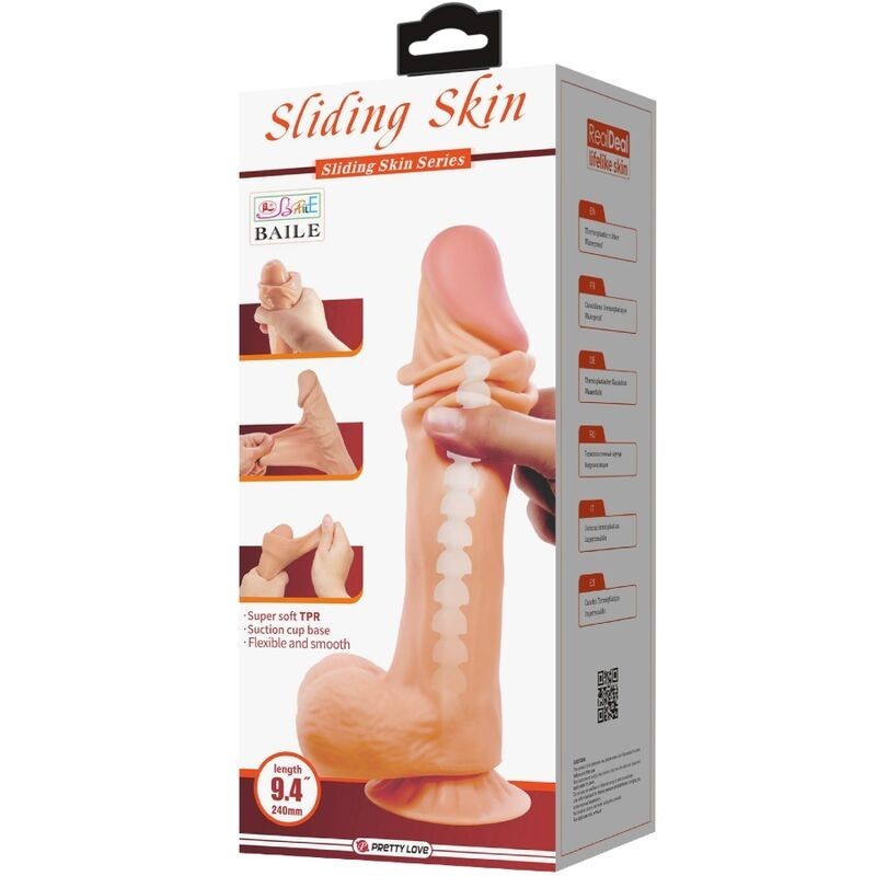 Pretty Love - Dildo Realistico Sliding Skin Series Con Ventosa Scorrevole Della Pelle 24 Cm - PRETTY LOVE HIGH GRADE - Dildo Realistici | erosidea.com