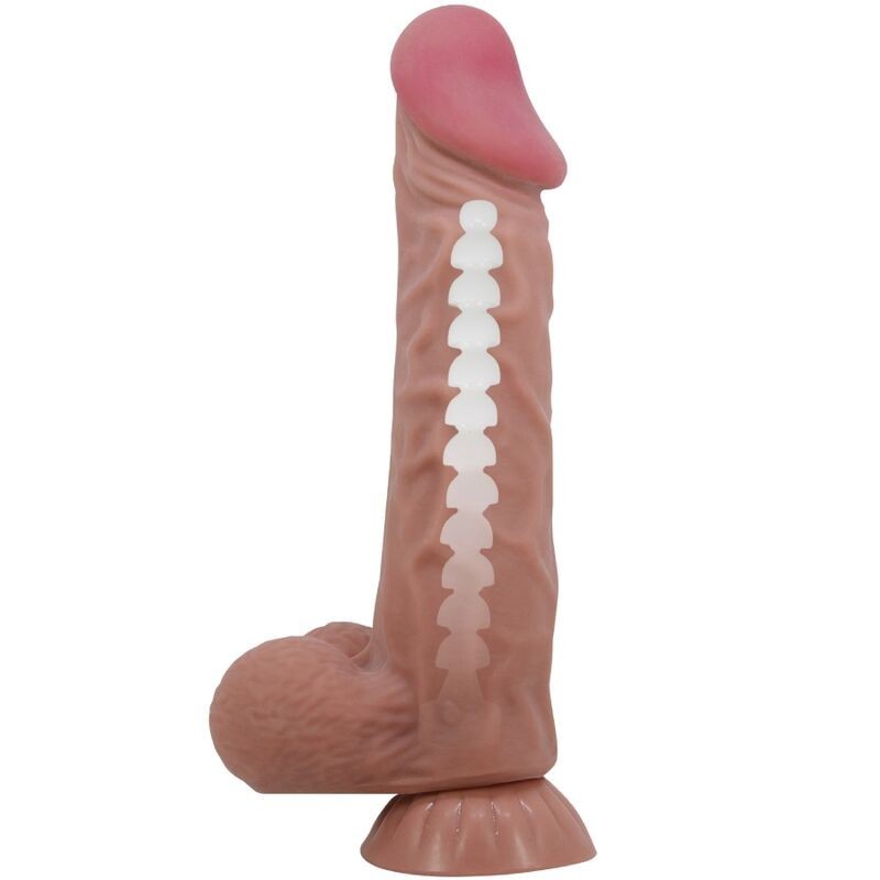 Pretty Love - Dildo Realistico Sliding Skin Series Con Ventosa Scorrevole Della Pelle Marrone 24 Cm - PRETTY LOVE HIGH GRADE - Dildo Realistici | erosidea.com