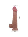 Pretty Love - Dildo Realistico Sliding Skin Series Con Ventosa Scorrevole Della Pelle Marrone 24 Cm - PRETTY LOVE HIGH GRADE - Dildo Realistici | erosidea.com