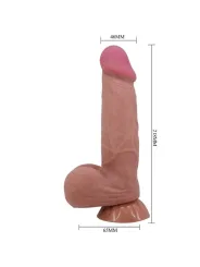 Pretty Love - Dildo Realistico Serie Sliding Skin Con Ventosa Scorrevole In Pelle Marrone 218 Cm - PRETTY LOVE HIGH GRADE - Dildo Realistici | erosidea.com