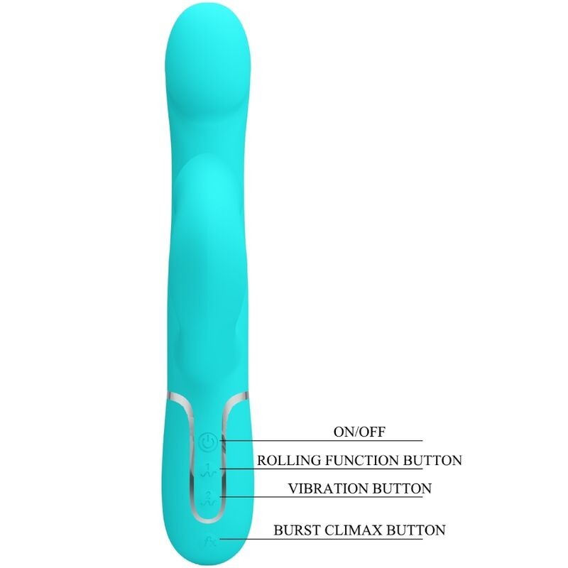 Perle Vibranti Rabbit Verde Acqua - PRETTY LOVE FLIRTATION - Vibratori Rabbit | erosidea.com