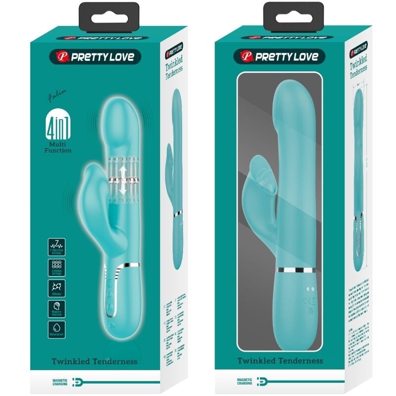 Perle Vibranti Rabbit Verde Acqua - PRETTY LOVE FLIRTATION - Vibratori Rabbit | erosidea.com