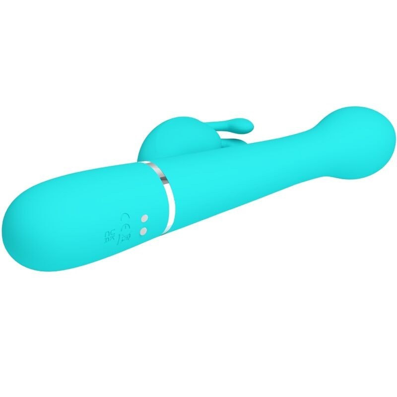 Vibratore Dejon Rabbit 3 In 1 Multifunzione Verde Acqua - PRETTY LOVE FLIRTATION - Vibratori Rabbit | erosidea.com