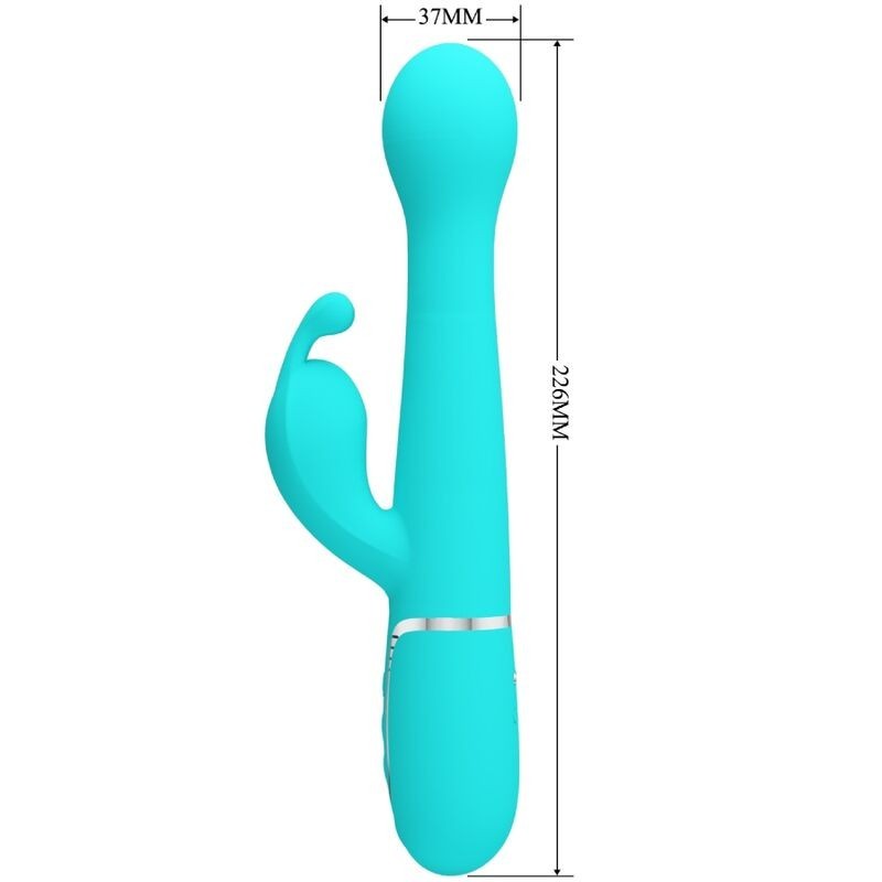 Vibratore Dejon Rabbit 3 In 1 Multifunzione Verde Acqua - PRETTY LOVE FLIRTATION - Vibratori Rabbit | erosidea.com
