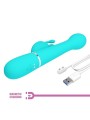 Vibratore Dejon Rabbit 3 In 1 Multifunzione Verde Acqua - PRETTY LOVE FLIRTATION - Vibratori Rabbit | erosidea.com