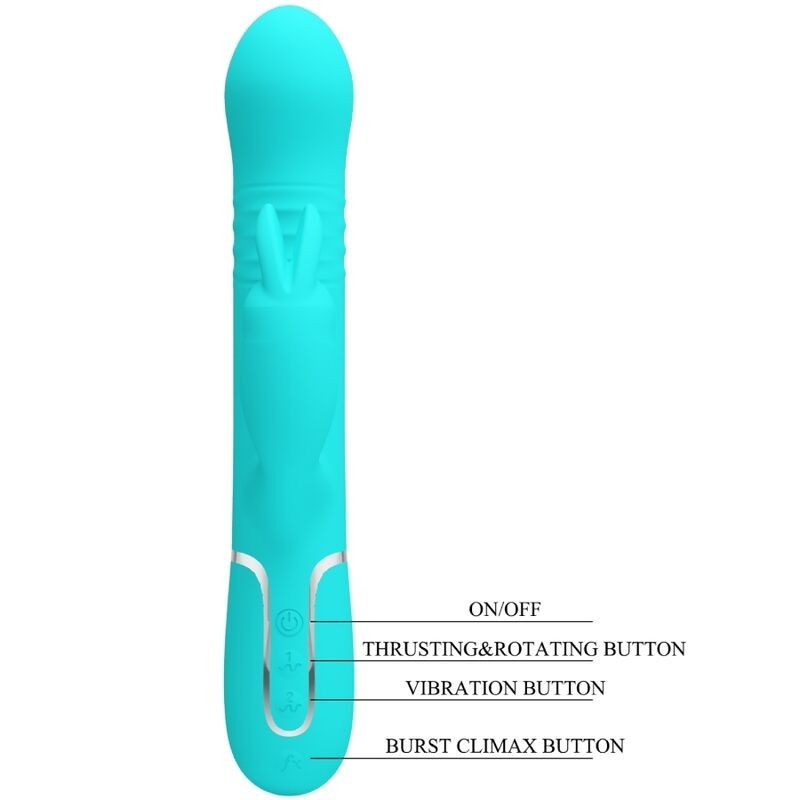 Vibratore Perle Coale Rabbit Verde Acqua - PRETTY LOVE FLIRTATION - Vibratori punto G | erosidea.com